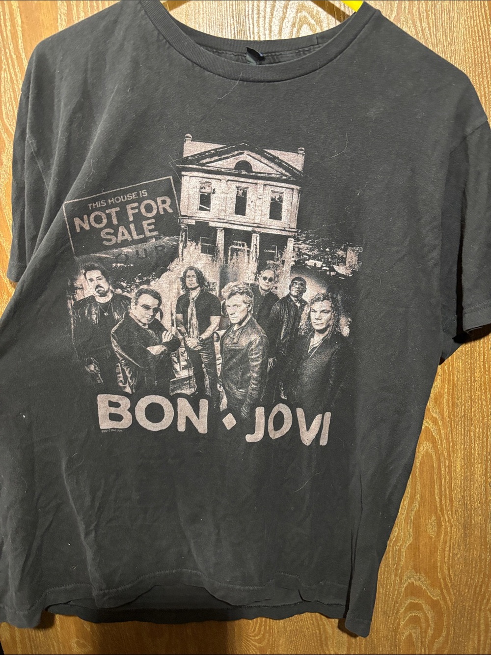 Black Bon Jovi Graphic Short Sleeve Tee - Men's